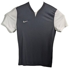 Nike Mens Workout Shirt Black White Tight Athletic Fit Short Sleeve Sports Gym