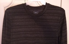 Structure Men’s Slim Fit Long Sleeve T-Shirt L Black/Dark Gray Soft Hardly Worn!