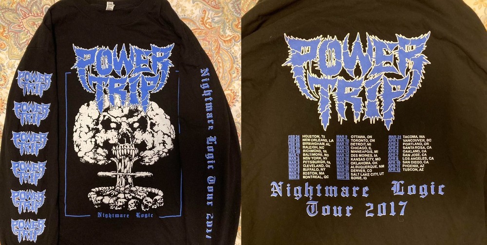 Power Trip 2017 Nightmare Logic long sleeve shirt Unisex Concert S-5XL K076