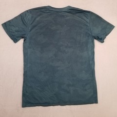 Nike Men’s Short Sleeve Dri-FIT Tee Size Medium Teal Blue Camo Print Athletic