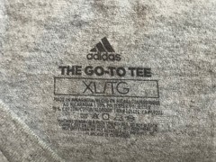 Mens Adidas Tee – XL-TG – Gray With Black – Excellent Condition-The Go-To-Tee