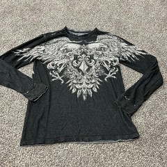 VTG Affliction Reversible Thermal | Winged Eagle & Cross | Y2K Grunge | Size XXL