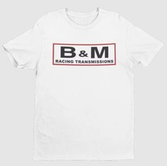 B&M Hydro-Stick Transmisson (654A) T-Shirts, White 100%Cotton.