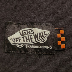Vans Off The Wall Skateboarding T Shirt XXLarge Black Loose Fit Embroidered Logo