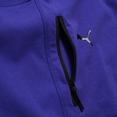 Puma T Shirt Mens XL Open Road Purple Zipper Pocket Athletic Short Sleeve