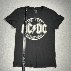 AC/DC Back in Black World Tour 1980-1981 T-Shirt Small Black Distressed