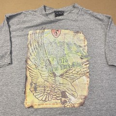 VINTAGE Avirex Shirt Adult Large Gray Hip Hop Rap Rapper Grunge Skater Y2K Mens