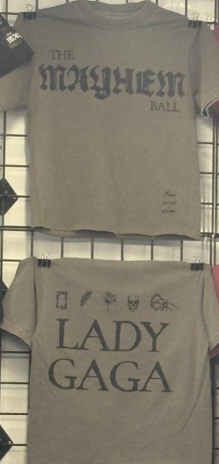 Lady Gaga The Mayhem Ball Tour 2026 brown savana color 2 side shirt VK08249