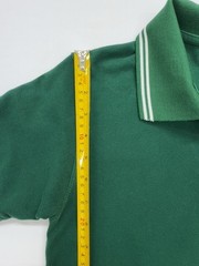 Fred Perry Mens Green Polo Shirt Size M Cotton Ribbed Collar Cuffs