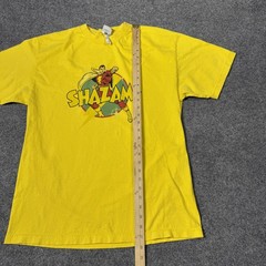 Shazam Shirt Mens Large Yellow DC Comics Originals Graphic Superhero T-Shirt Tee