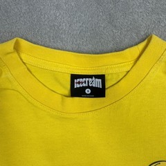 Ice Cream Henry Shirt Men S Yellow Cone Graphic Print Logo Long Sleeve Crew Neck