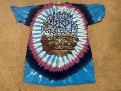Vintage Liquid Blue Grateful Dead 1995 Tie Dye T-Shirt XL 30 Years Skeleton Rose
