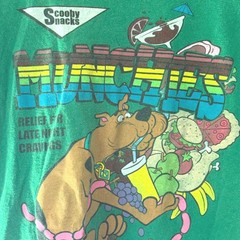 Scooby-Doo Munchies Graphic T-Shirt Mens Medium Green Late Night Cravings Tee