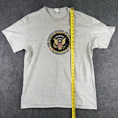 Delta United States of America Washington DC T Shirt Mens Large Gray Logo Cotton