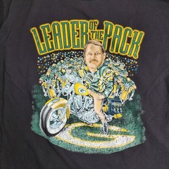 Vintage Starter Green Bay Packers Leader of The Pack Mike Holmgren Shirt Large