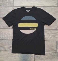 Hurley Circle Pattern Short Sleeve T-Shirt, Black, Size Small