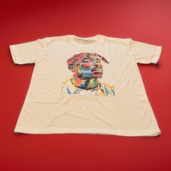2Pac White Artistic Graphic Tee Shirt MEDIUM, New
