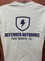 Comfort Colors T-Shirt Medium Pocket Double Sided Teal “Defender Outdoors”