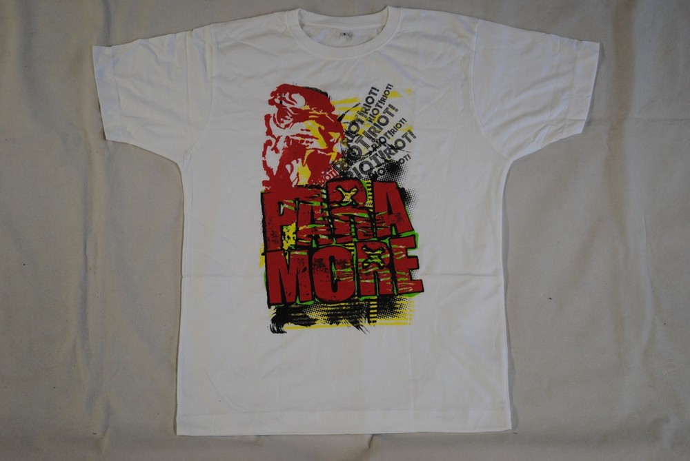 Paramore Riot Riot Riot! Men Women Logo Cotton White T Shirt
