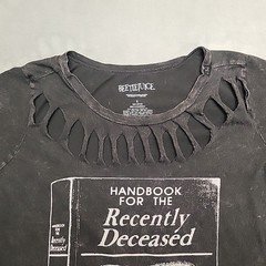 Beetlejuice Shirt Womens 1 Black Handbook Recently Dead Movie 80s Gothic Horror