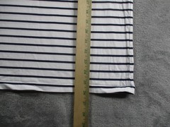Polo Ralph Lauren Shirt Mens Medium White Navy Striped Custom Slim Fit Logo Tee