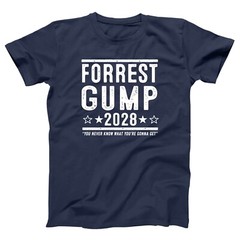 Forrest Gump 2028 Election – funny 90s comedy movie Xs-5x Unisex Soft Tshirt