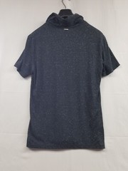Antony Morato Rare Men’s Cowl Neck T Shirt Size Large Black Dotted Short Sleeve
