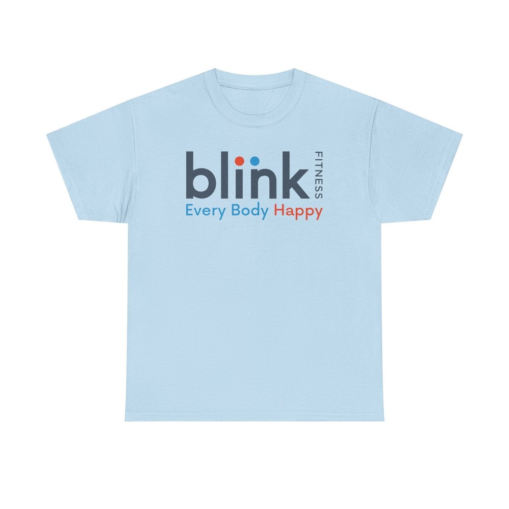 Blink Fitness T-Shirt Defunct Gym Chain Every Body Happy Workout Tee