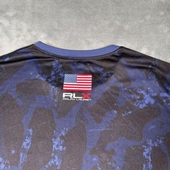RLX Ralph Lauren Ryder Cup 2020 Mens XXL Blue Camo Long Sleeve Golf Shirt USA