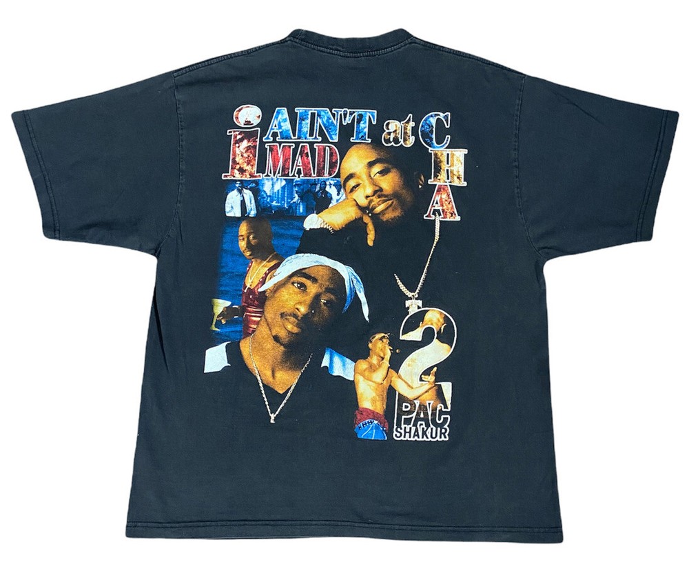 VTG 90s Tupac 2Pac Shakur California Love Double Sided Rap Tee Original RARE XL