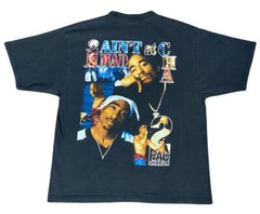 VTG 90s Tupac 2Pac Shakur California Love Double Sided Rap Tee Original RARE XL