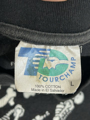 Vtg. 90’s Skeleton Tourchamp Boners Men Single Stitch T-Shirt Size SLIM LARGE