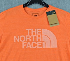 The North Face T-Shirt Men’s L Orange Half Dome Logo Slim Fit Graphic Tee NWT