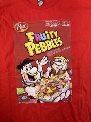 Fruity Pebbles Box Greatest Cereal Of All Time Breakfast Fan Foodie T Shirt XL