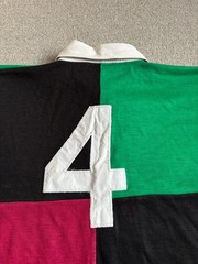 Vintage Heavyweight Rugby Shirt Harlequin Style Stitched Number Size 42” Chest