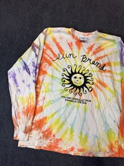Online Ceramics Sun Brand Graphic Long Sleeve Shirt Mens XXL Tie Dye Multi Color