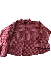 Stacy Adams Red Geometric Print Button-Up Shirt Men’s Pre-Owned
