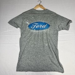 Vintage Ford Pocket Logo Double-Sided T-Shirt Gray XL single stitch