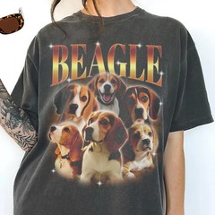 Custom Beagle Portrait Bootleg Dog Rap Comfort Tee