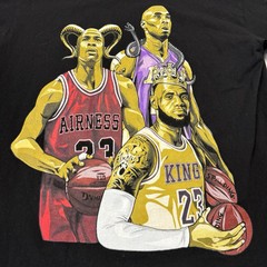 Pro Team Men’s T-Shirt Short Sleeve Jordan LeBron Kobe Basketball NBA Black XL