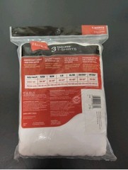 Hanes ComfortSoft 2135 Crewneck Tagless Men’s White T-shirt – Size L – 3 Pack