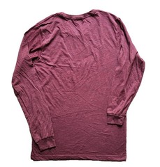 Men’s Small Plum/Purple Heathered Long Sleeve T-Shirt Soft Blend Tee NOWT