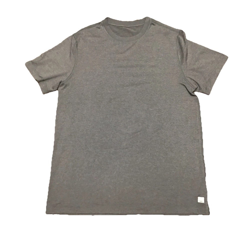 Vuori Ponto Performance Tee Shirt Mens Large Gray Heather Short Sleeve V1057