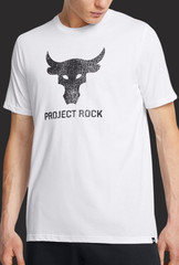 Under Armour Project Rock Brahma Bull White T-Shirt Men’s Sz M / L / XL / 2XL