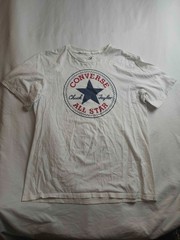 Converse Graphic Shirt Mens Medium White Chuck Taylor All Star Logo Streetwear