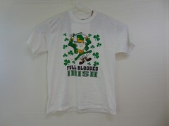 Vtg Late 90s Full Blooded Irish Screen Printed T Shirt St. Patricks Day Mens L