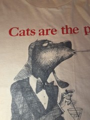 VTG 1980 “CATS ARE THE PITS!” Artwork By Larry Johnson Hanes T-Shirt Sz M 38-40