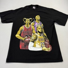 Pro Team Men’s T-Shirt Short Sleeve Jordan LeBron Kobe Basketball NBA Black XL