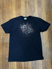 Doberman Zombie Blood Splatter Horror T Shirt Mens size Large Comfort Colors