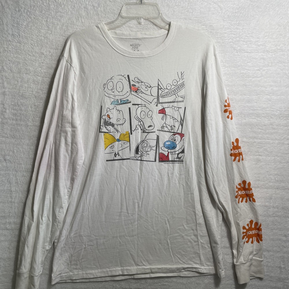 Nighty Fine Nickelodeon Shirt Modern Single Stich Mens LT Tall Retro Long Slv
